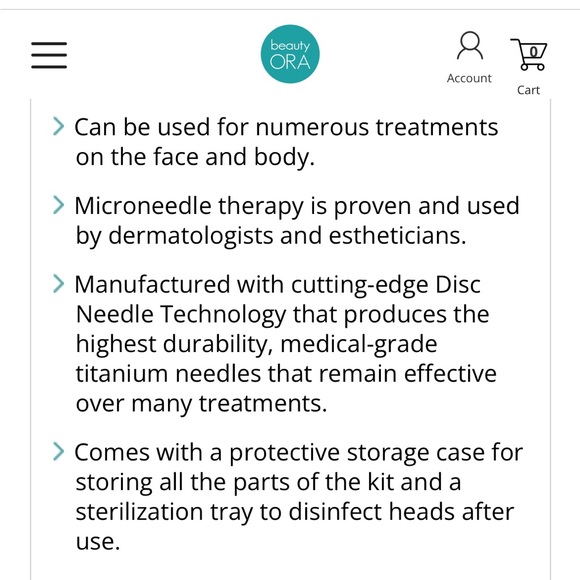 ORA Microneedle Face & Full Body Roller Kit (5 piece kit) - Picture 10 of 10